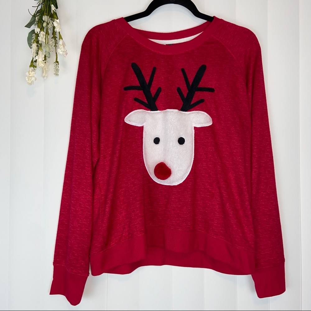 Reindeer Christmas Sweater Jaclyn Intimates L